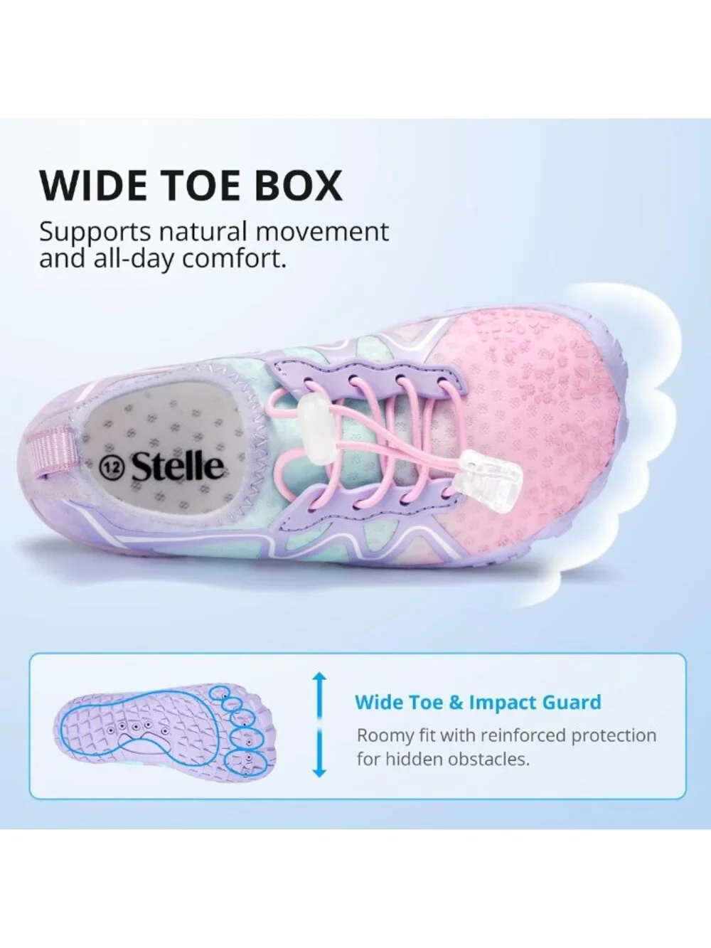 Quick-Dry Kids Water Shoes | Barefoot Design with Drawstring Closure for Active